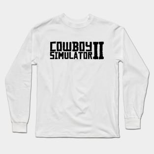 Red Dead Redemption 2 - Cowboy Simulator 2 (Black) Long Sleeve T-Shirt